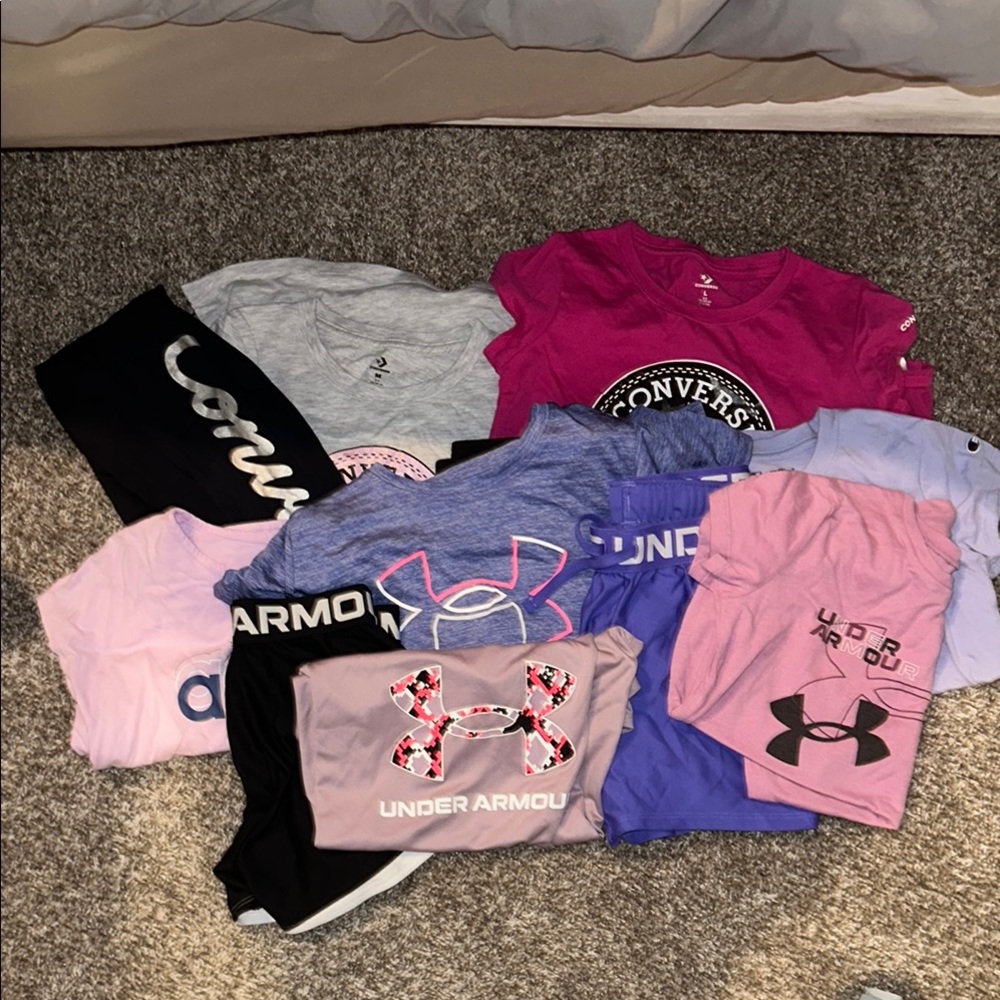 Under Armour Pink and Blue Short Sleeve Tees
